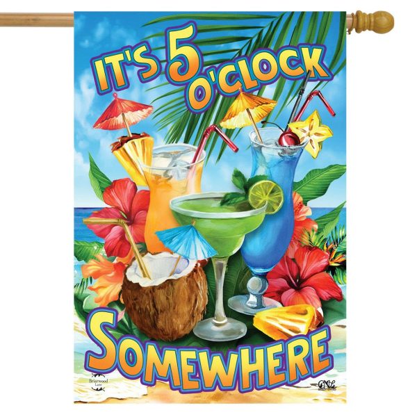 5 O’Clock Cocktails Summer House Flag | Seasons Beach Seasons