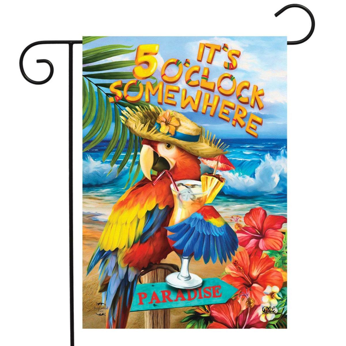 5 O’Clock Paradise Summer Garden Flag | Seasons Beach Seasons