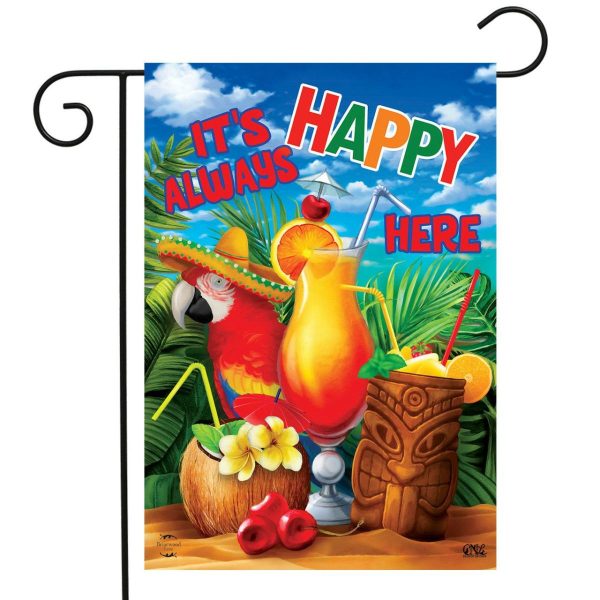 Always Happy Here Summer Garden Flag | Themes Beach Seasons