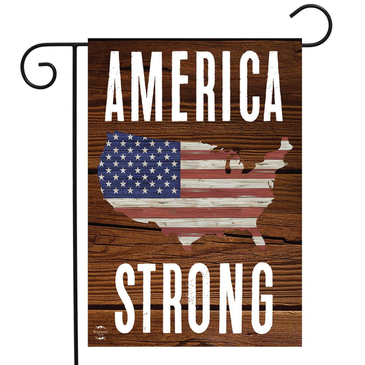 America Strong Patriotic Double-Sided Garden Flag | Themes 4th of July Holidays