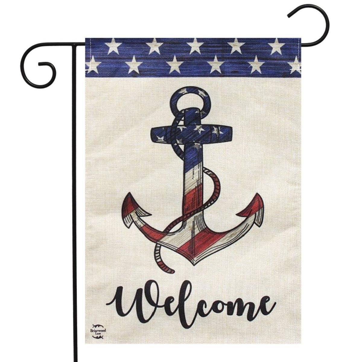 American Anchor Summer Burlap Garden Flag | Seasons Everyday Seasons