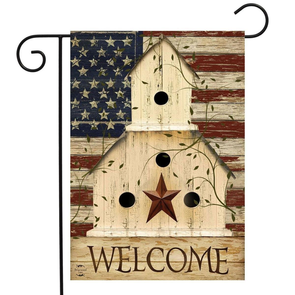 Americana Welcome Patriotic Garden Flag | Themes 4th of July Holidays