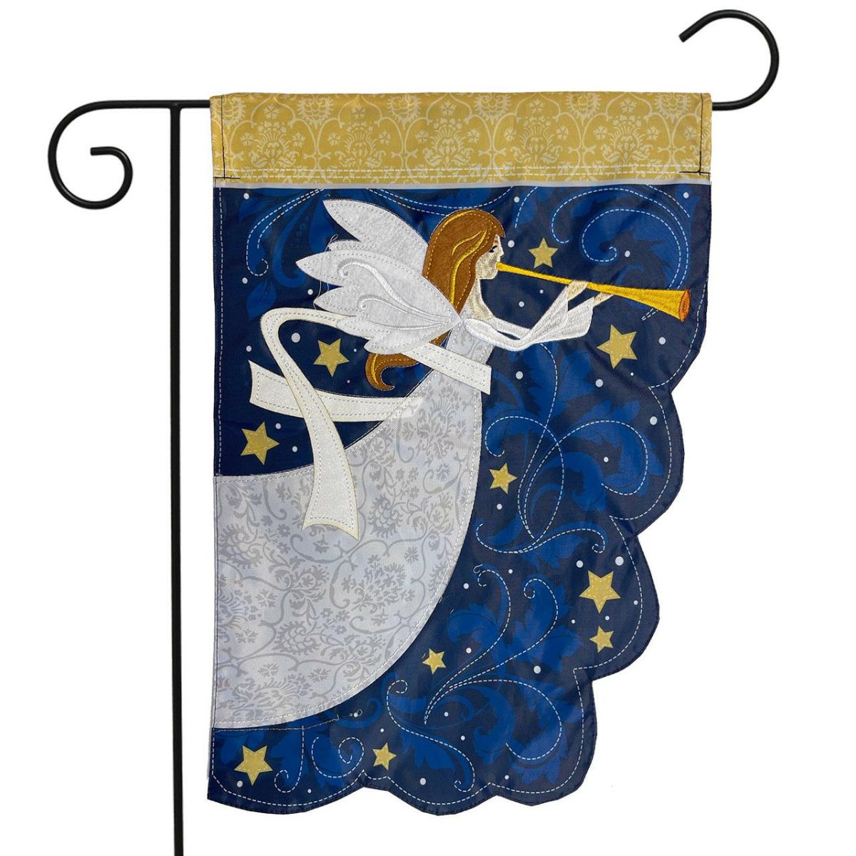 Angel Applique Christmas Garden Flag | Holidays Christmas Holidays