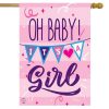 Baby Girl Double-Sided House Flag | Themes Celebration Themes