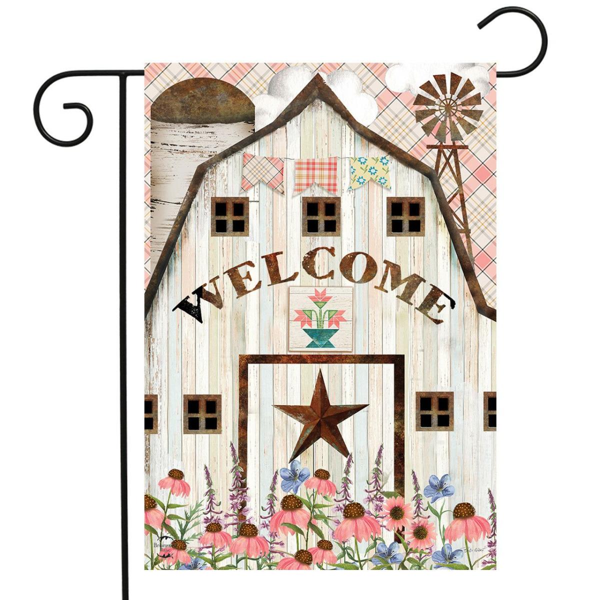 Barn In Bloom Primitive Garden Flag | Seasons Everyday Seasons