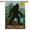 Bigfoot Welcome House Flag | Themes Everyday Seasons