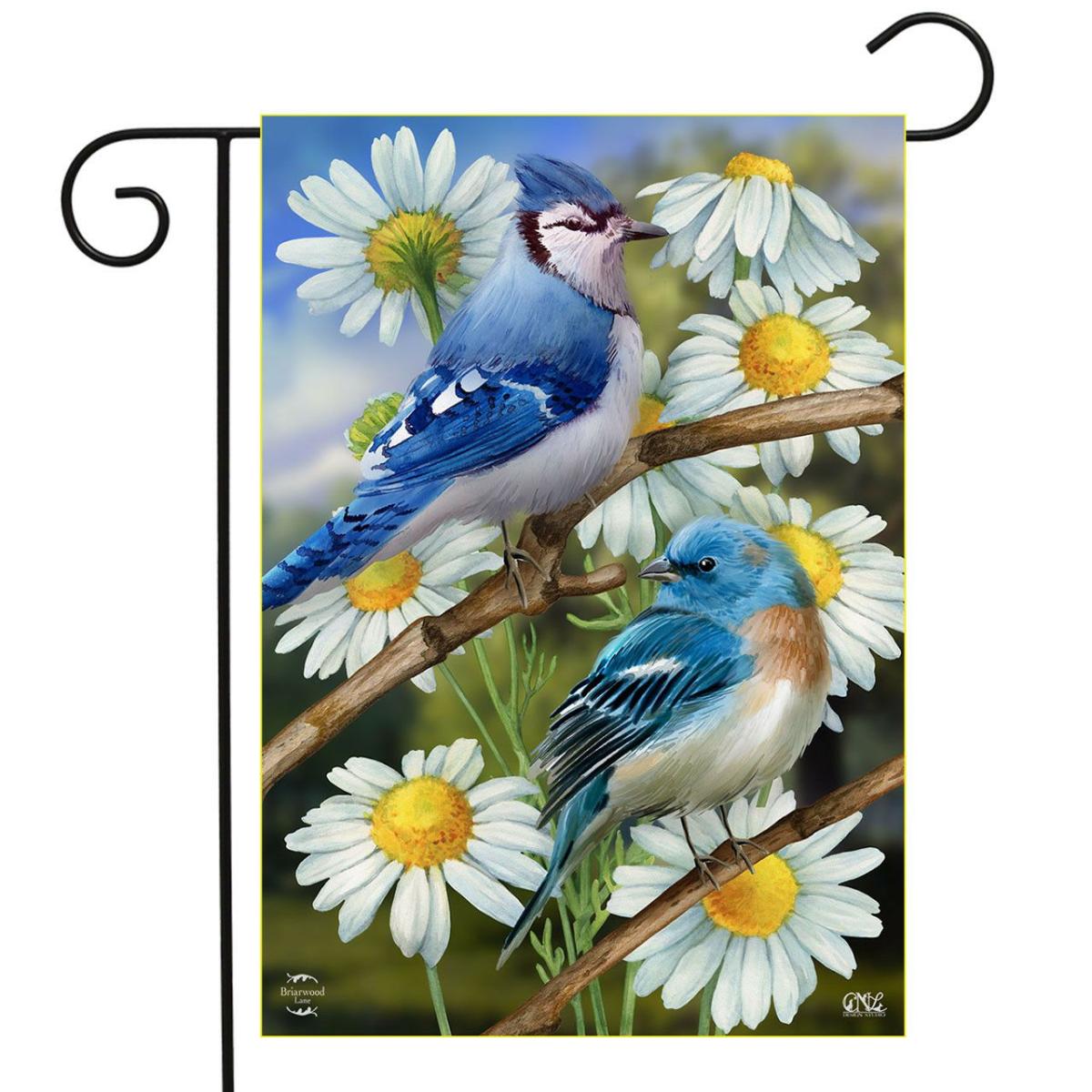 Birds and Daisies Garden Flag | Seasons Animals & Critters Seasons