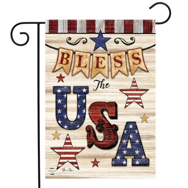 Bless The USA Patriotic Garden Flag | Seasons 4th of July Holidays