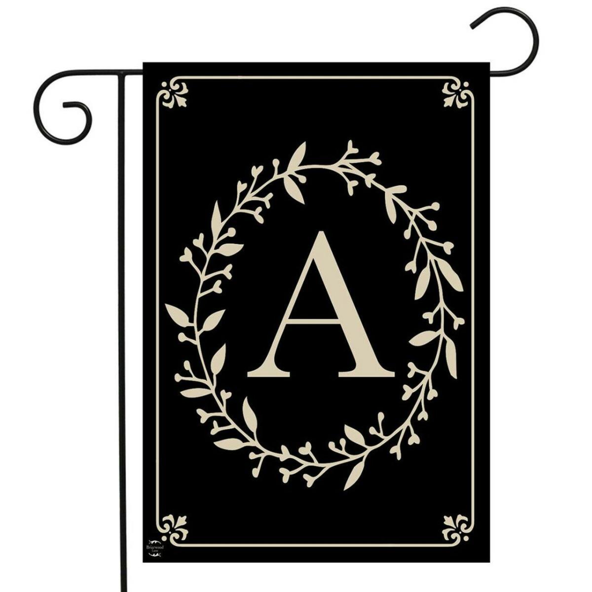 Briarwood Lane Classic Monogram Letter A Garden Flag | Themes Everyday Seasons