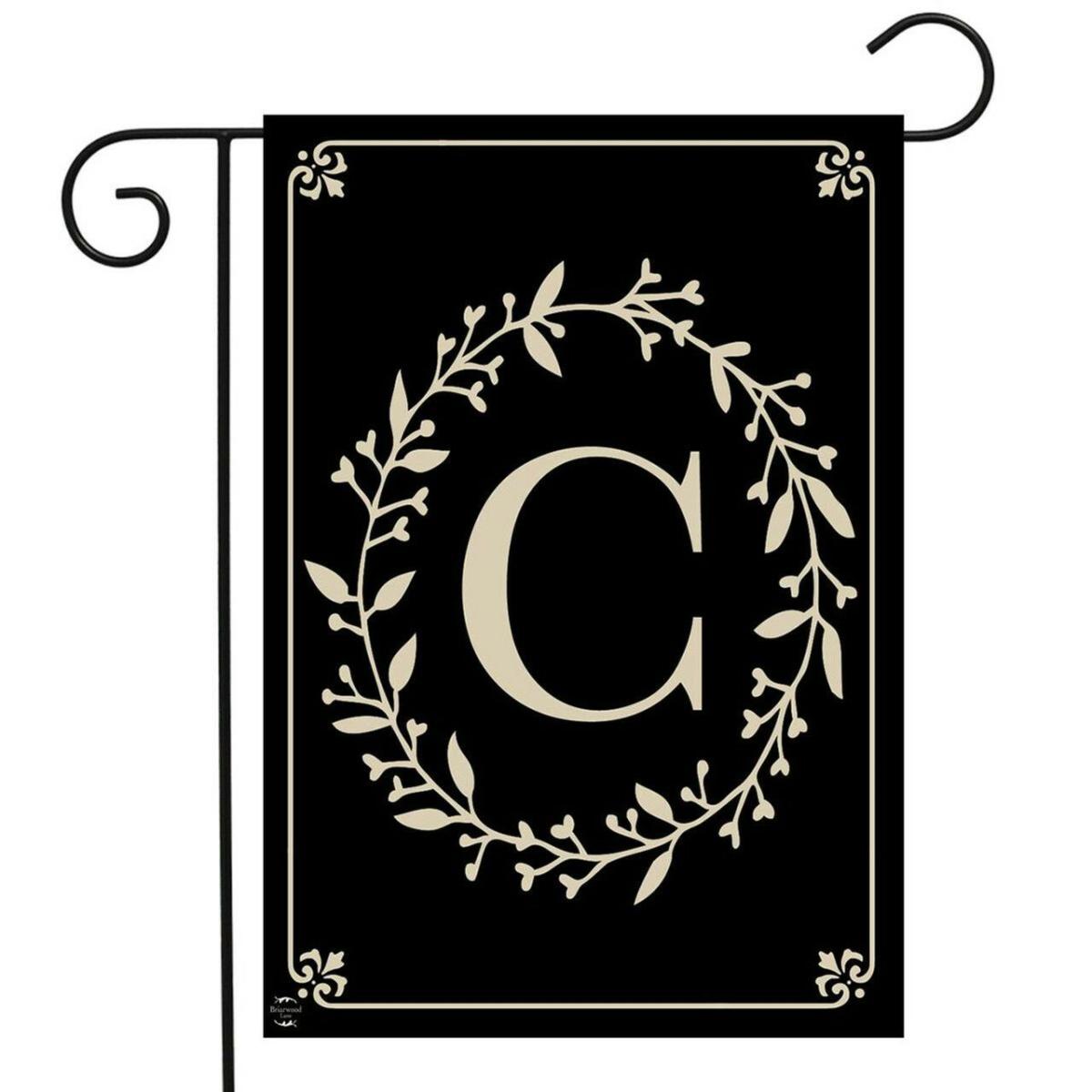 Briarwood Lane Classic Monogram Letter C Garden Flag | Seasons Everyday Seasons