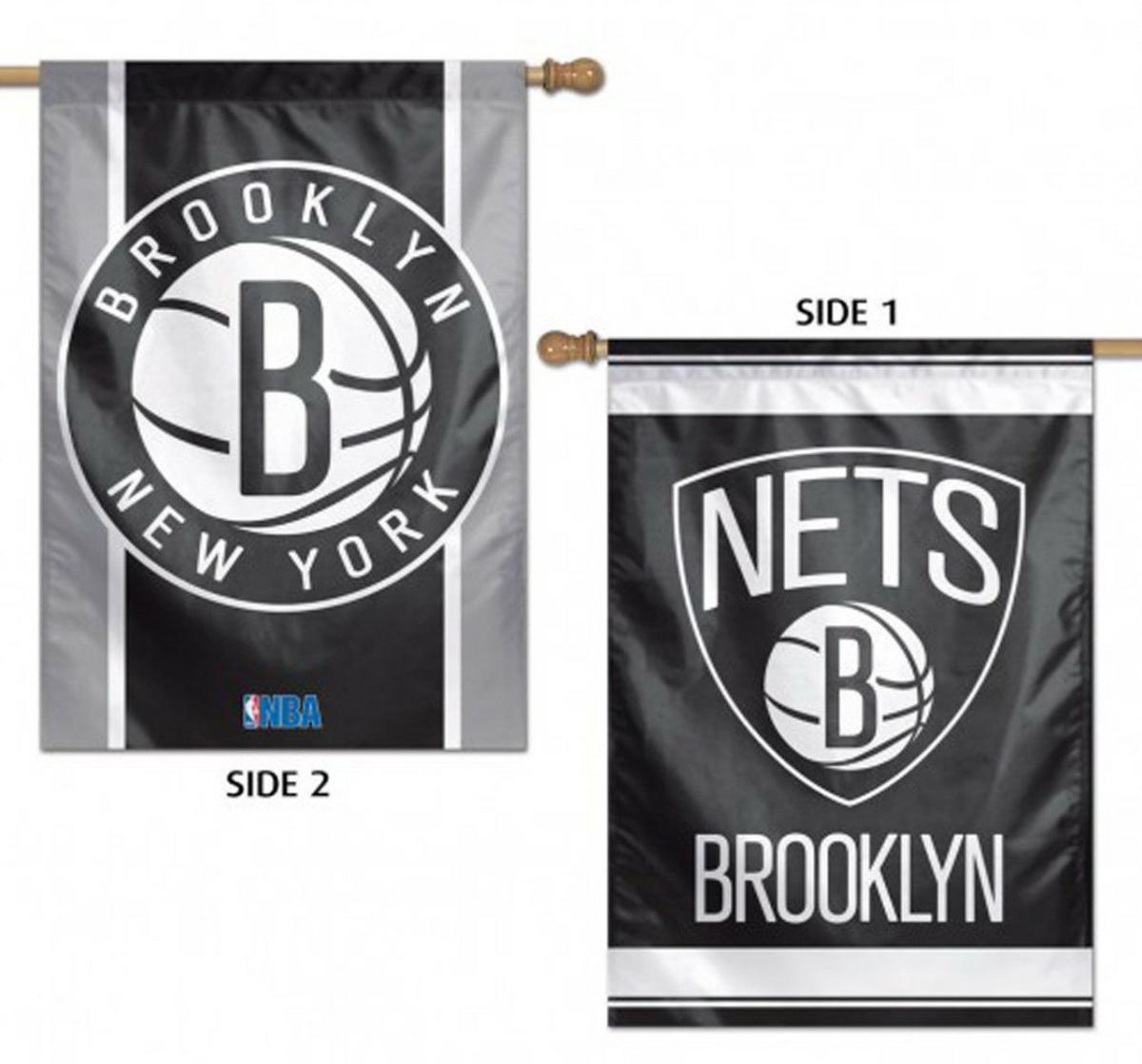 Brooklyn Nets 2 Sided NBA Vertical House Flag | Sports House Flags Sports