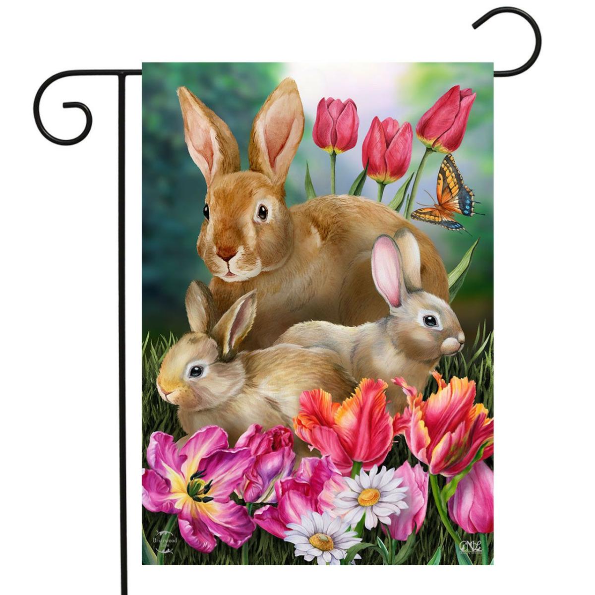 Bunny Family Garden Flag | Seasons Animals & Critters Seasons