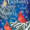 Cardinals Appear Winter House Flag | Seasons Animals & Critters Seasons