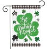 Checkered St. Pat’s Shamrocks Garden Flag | Holidays Farmhouse Holidays