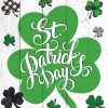 Checkered St. Pat’s Shamrocks Garden Flag | Holidays Farmhouse Holidays