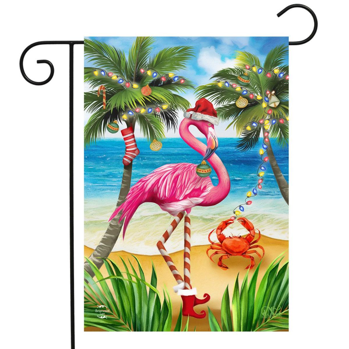 Christmas in Paradise Flamingo Garden Flag | Holidays Animals & Critters Holidays