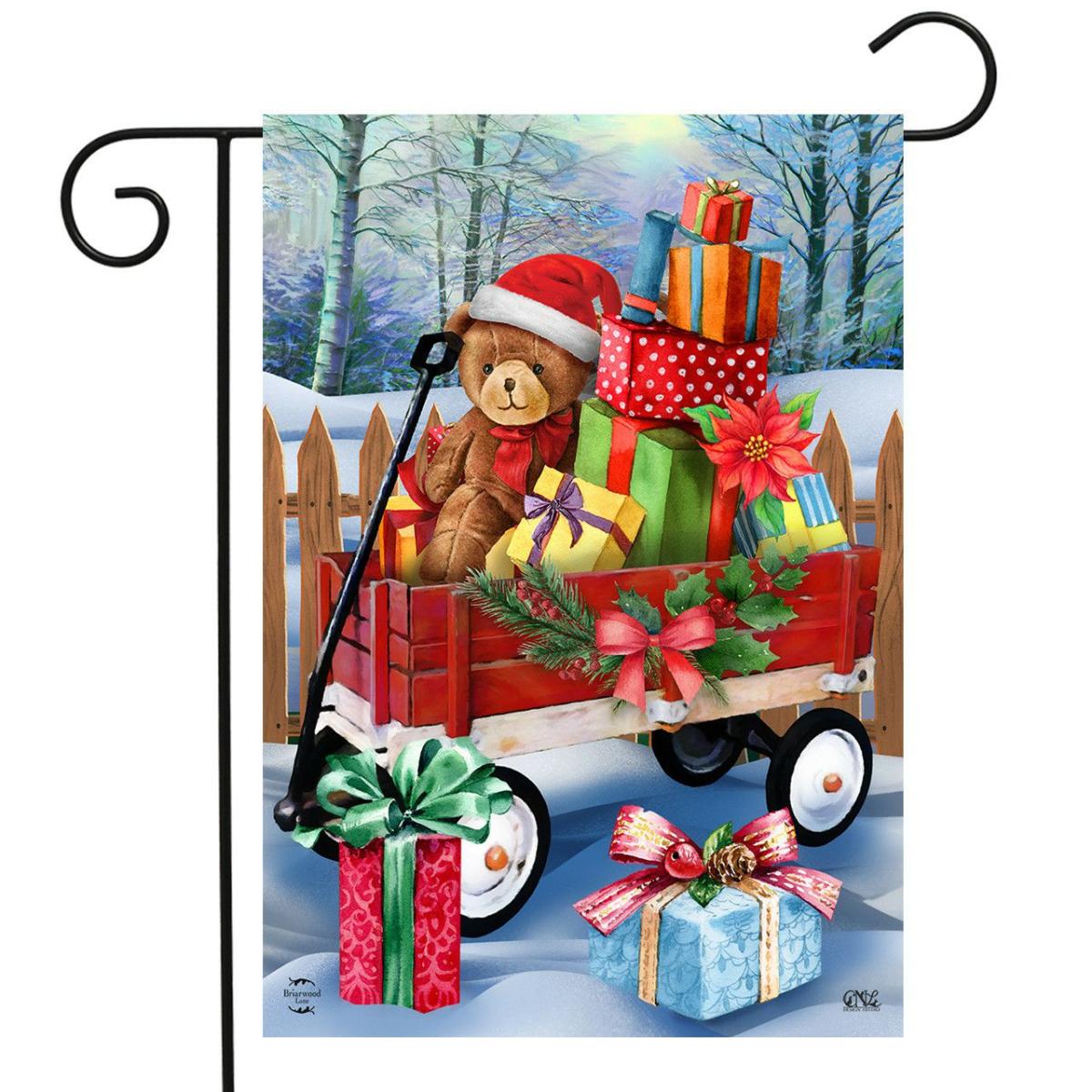 Christmas Wagon Garden Flag | Holidays Christmas Holidays