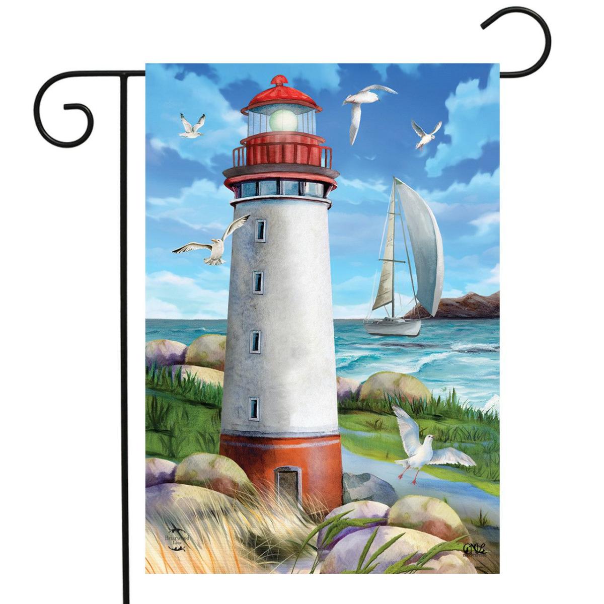 Coastal Lighthouse Nautical Garden Flag | Seasons Garden Flags Seasons