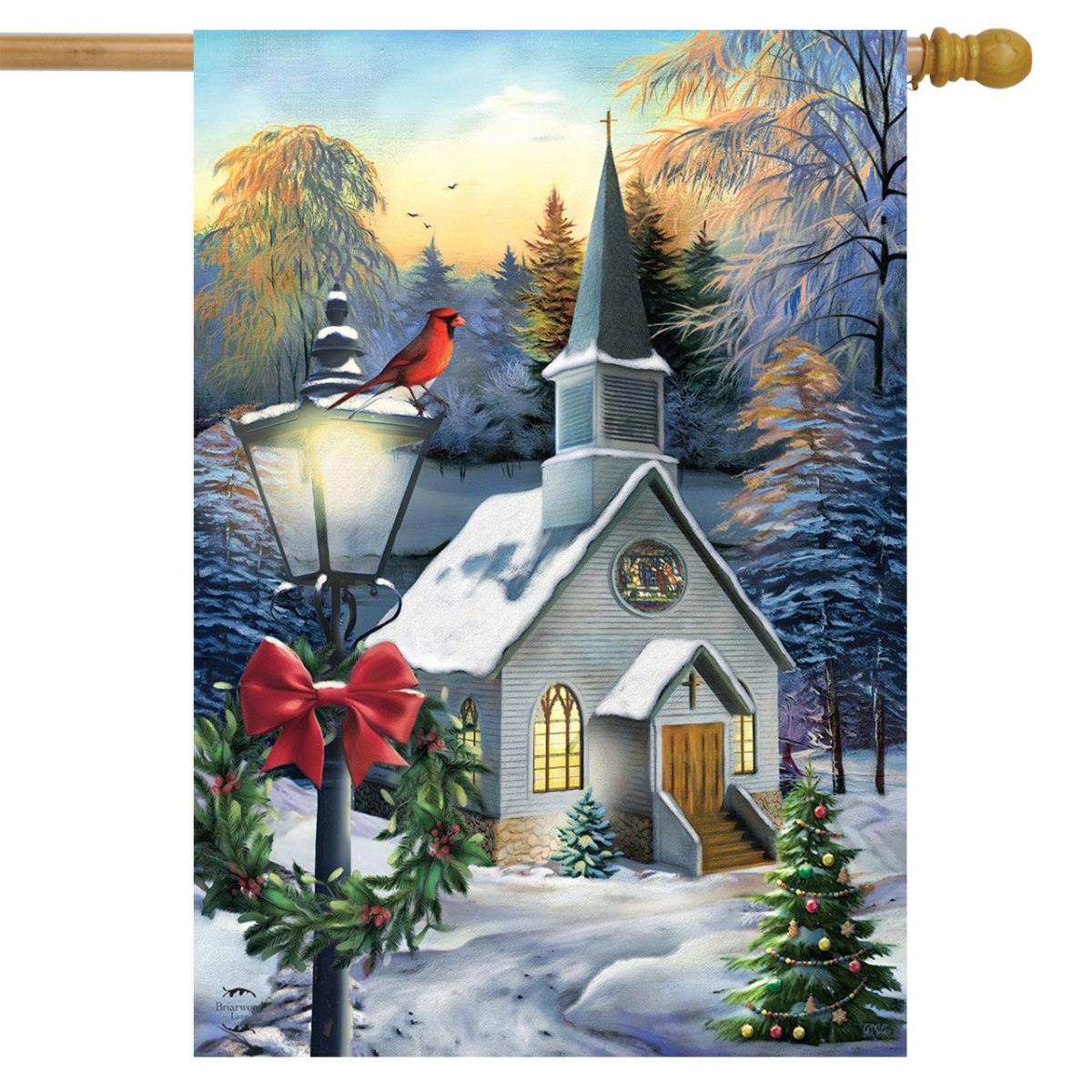 Come All Ye Faithful Winter House Flag | Holidays Christmas Holidays