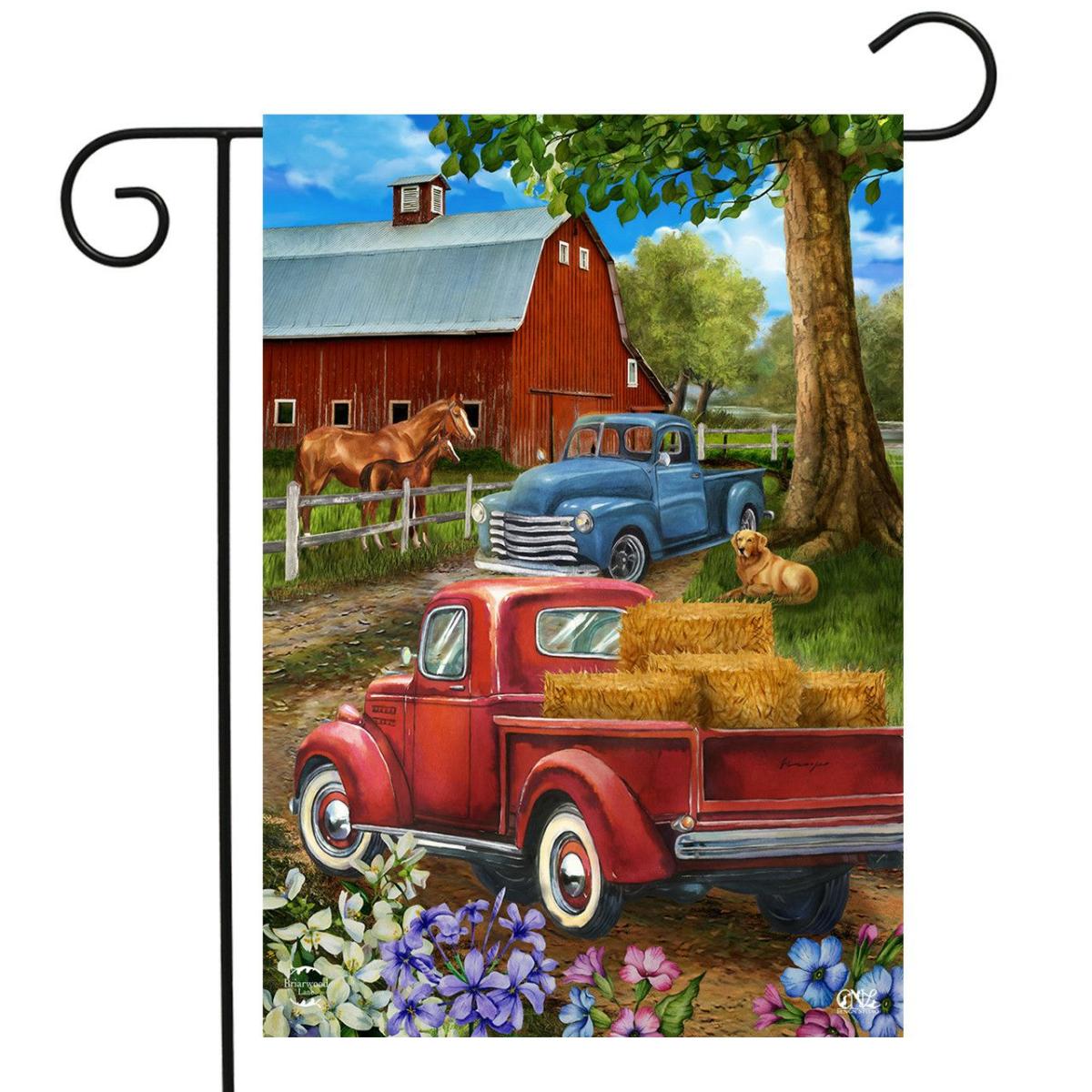 Country Lane Spring Garden Flag | Seasons Animals & Critters Seasons