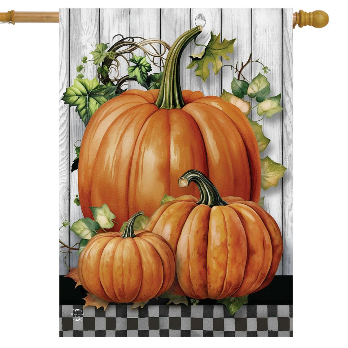 Country Pumpkins House Flag | Themes Fall Seasons