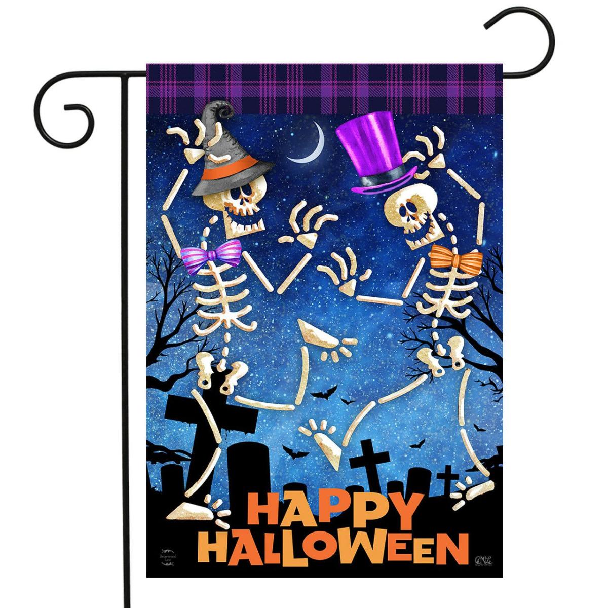 Dancing Skeletons Halloween Garden Flag | Holidays Garden Flags Holidays