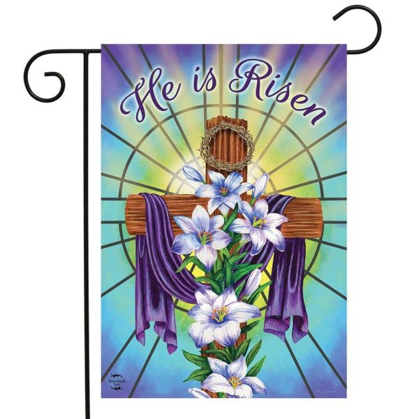 Easter Cross Holiday Garden Flag | Holidays Easter Holidays