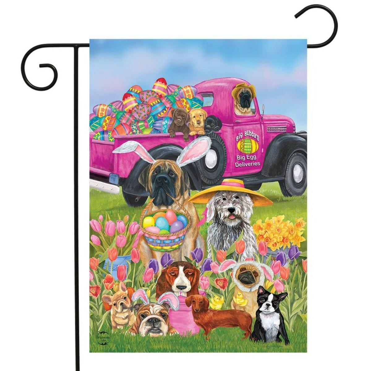 Easter Dogs Holiday Garden Flag | Holidays Animals & Critters Holidays