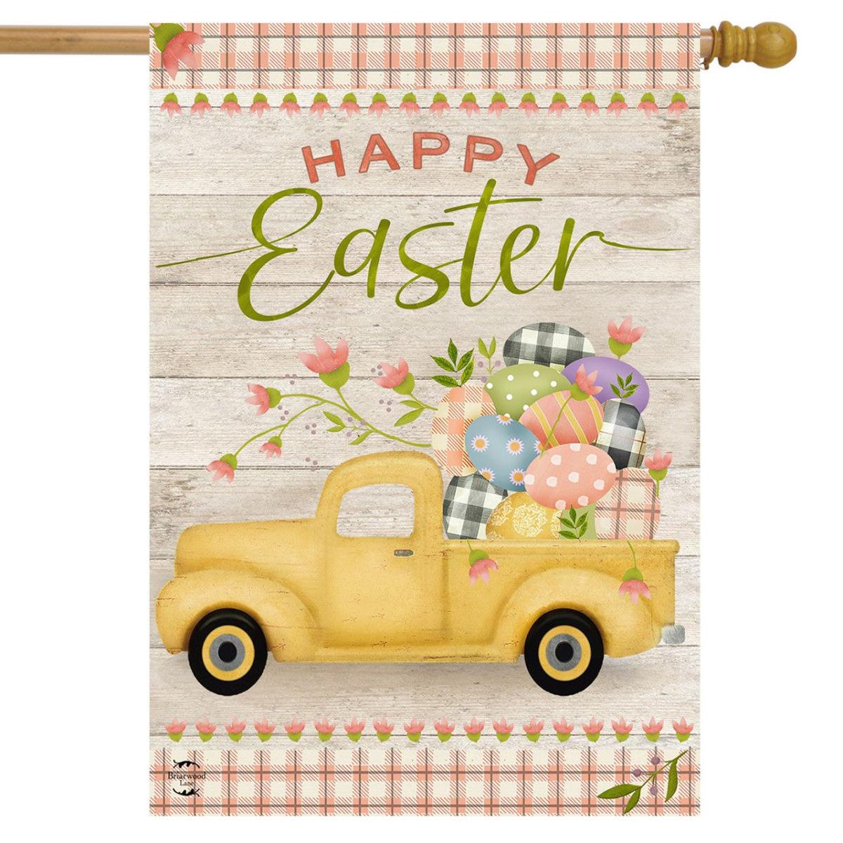 Easter Egg Pickup Holiday House Flag | Holidays Easter Holidays