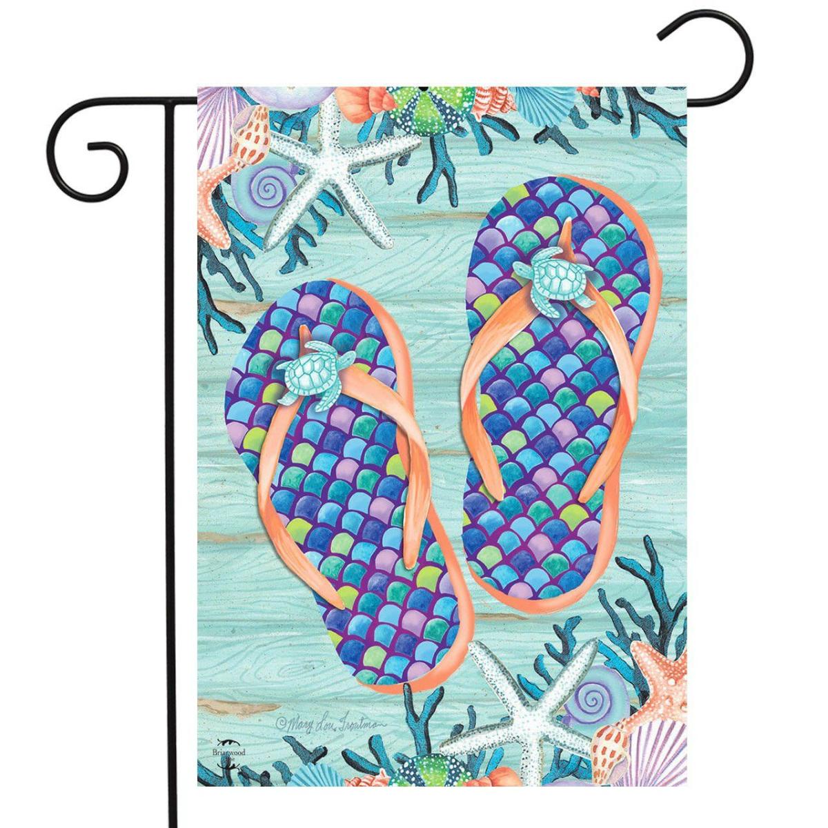 Enjoy Life Flip Flops Summer Garden Flag | Seasons Beach Seasons