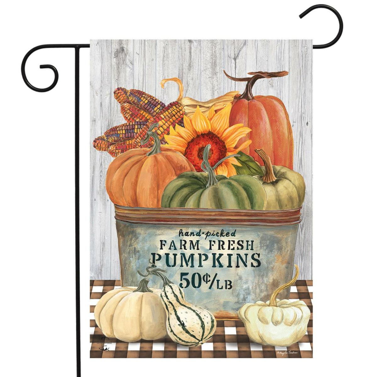 Farm Fresh Bushel Autumn Garden Flag | Themes Fall Seasons