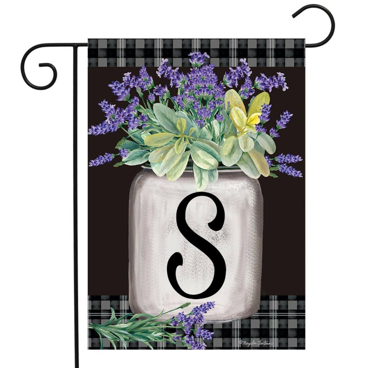 Farmhouse Monogram Letter S Garden Flag | Seasons Everyday Seasons