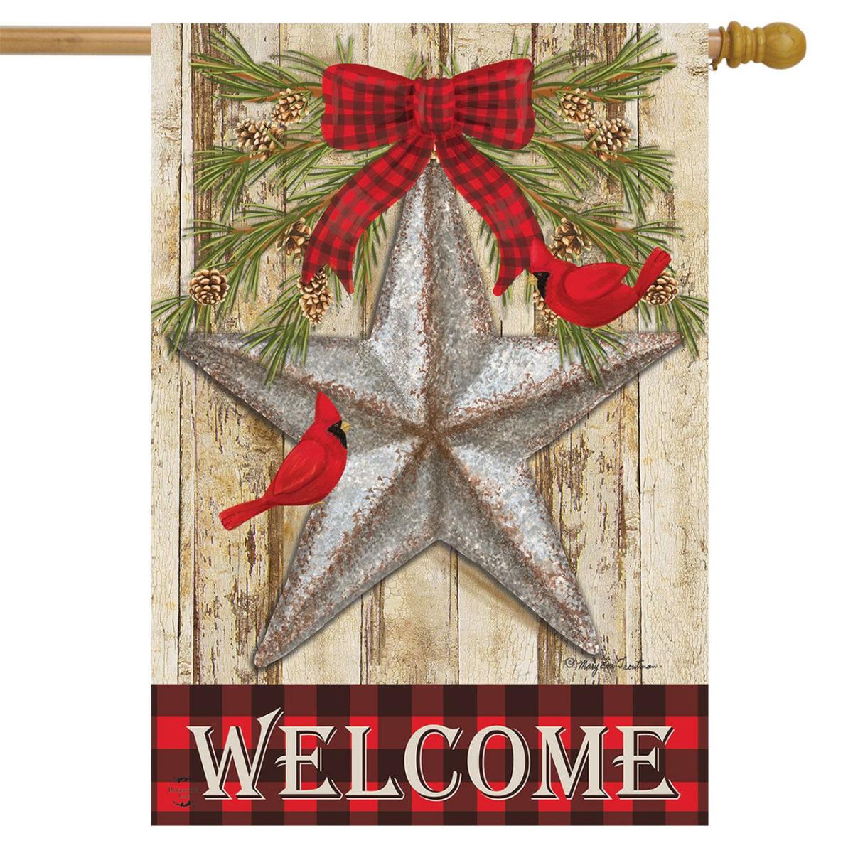 Festive Barnstar Winter House Flag | Themes Christmas Holidays