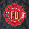 Fire Department Applique & Embroidered House Flag | Themes Everyday Seasons