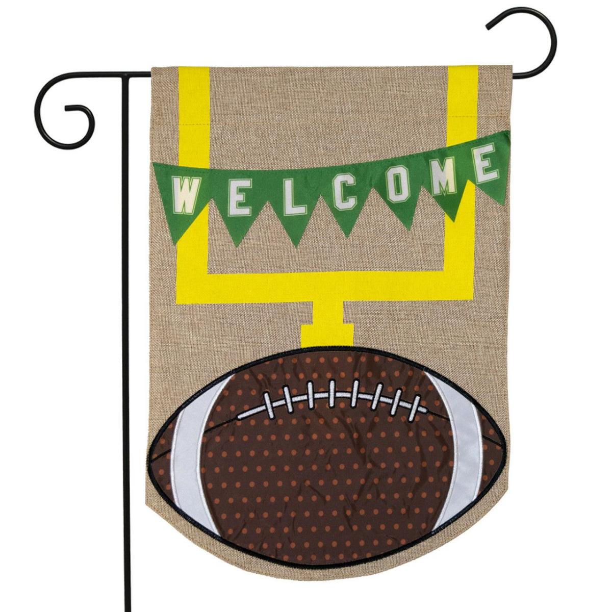 Football Fall Burlap Garden Flag | Sports Fall Seasons