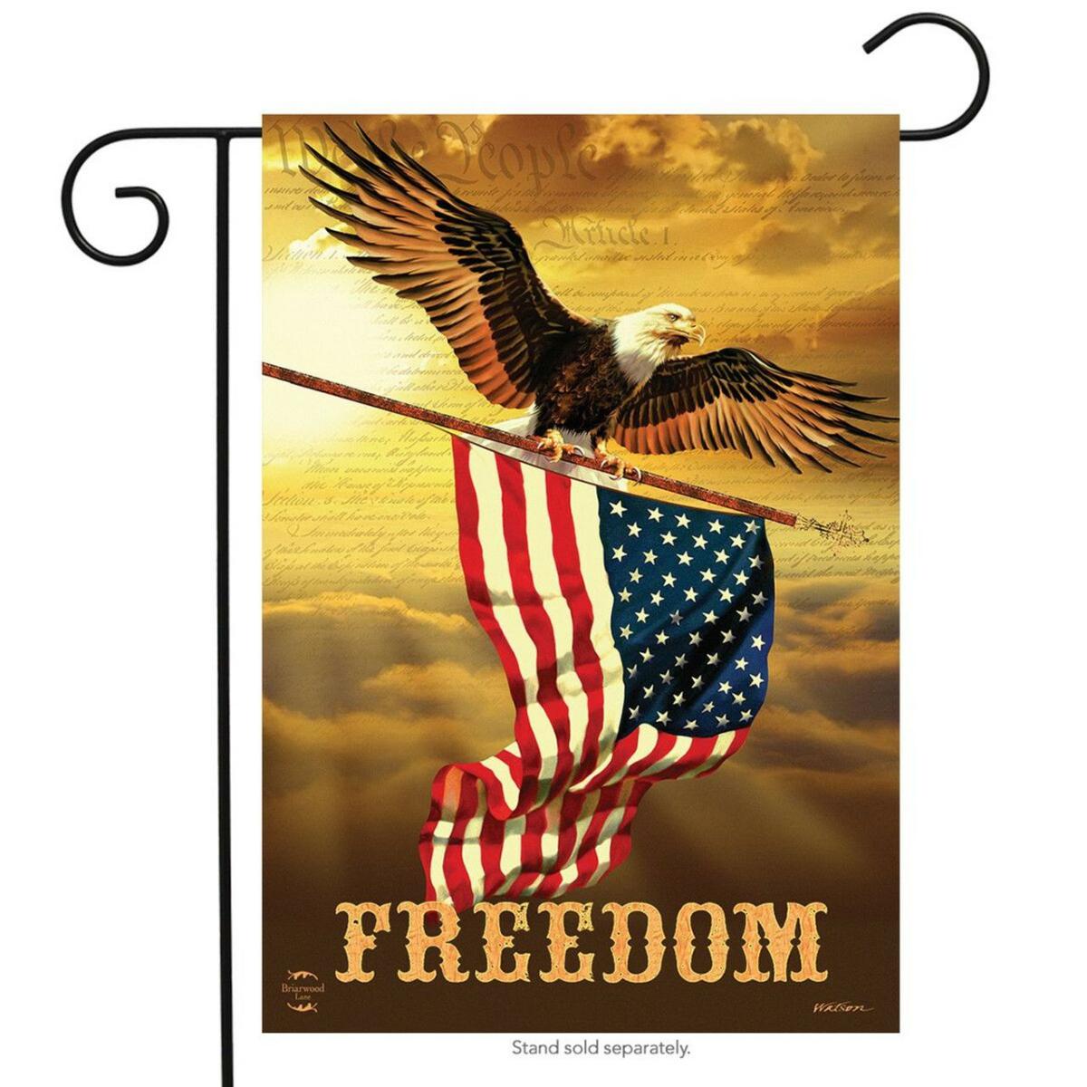 Freedom Eagle Patriotic Garden Flag | Seasons 4th of July Holidays