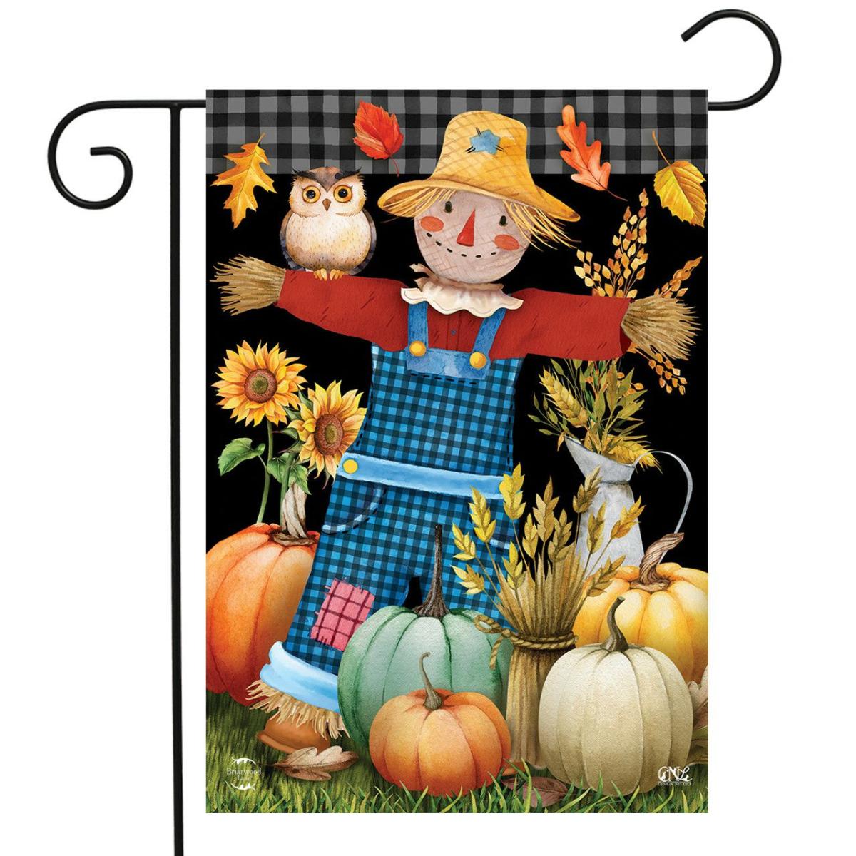 Friendly Scarecrow Autumn Garden Flag | Seasons Fall Seasons