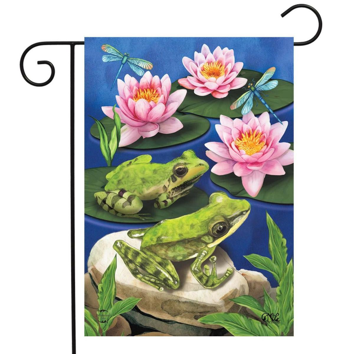 Frog Pond Summer Garden Flag | Themes Animals & Critters Seasons