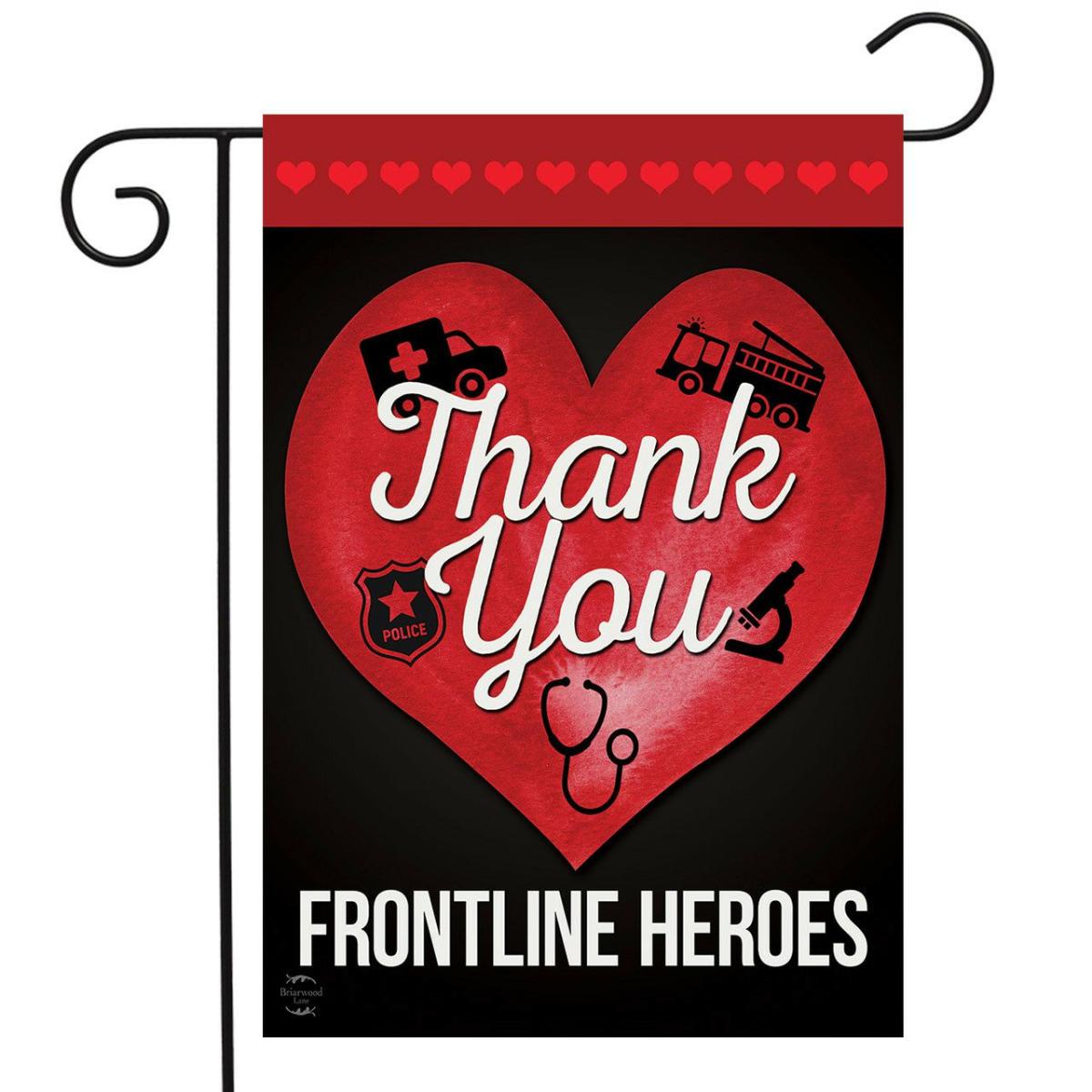 Frontline Heroes Salute Garden Flag | Seasons Everyday Seasons