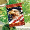 God Bless America Eagle House Flag | Themes 4th of July Holidays