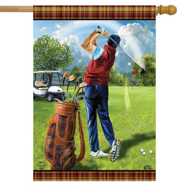 Golf Day Spring House Flag | Sports Everyday Seasons