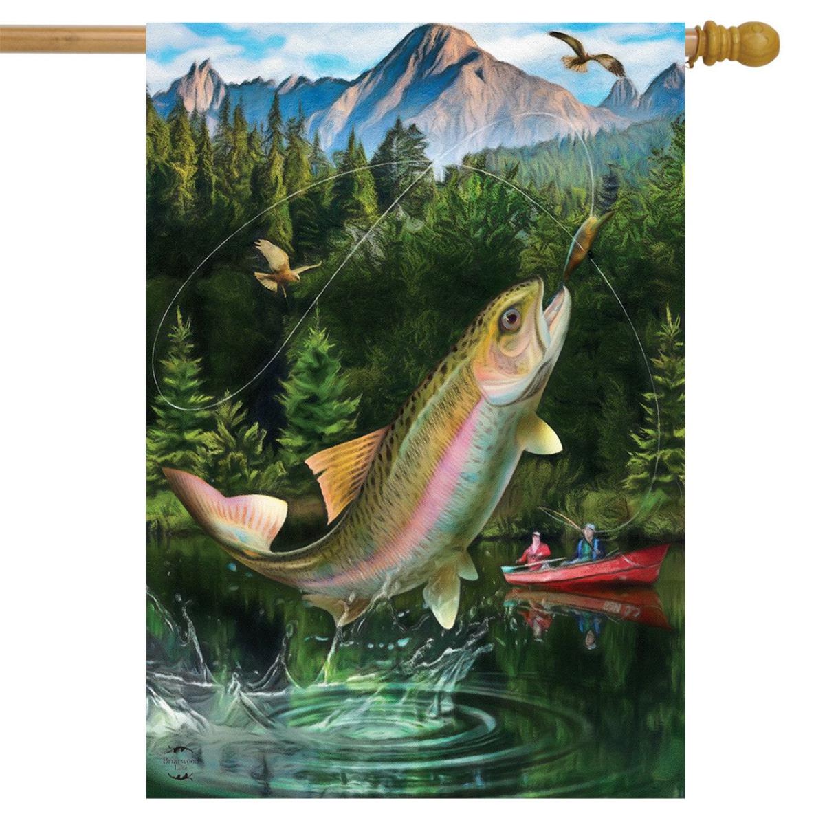 Gone Fishing Summer House Flag | Themes Everyday Seasons