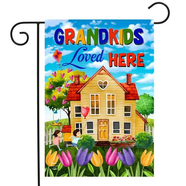 Grandkids Loved Here Spring Garden Flag | Holidays Everyday Holidays