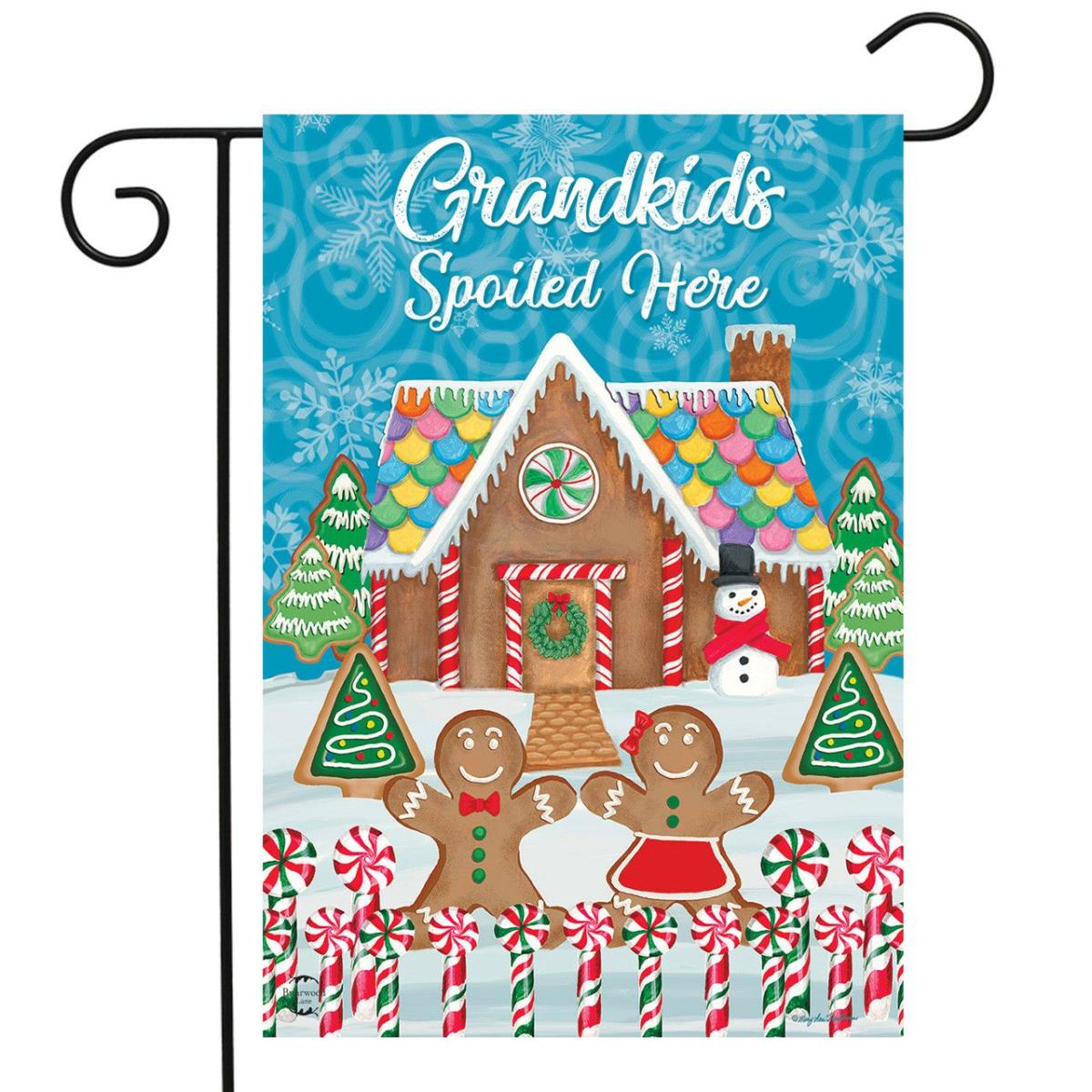 Grandkids Spoiled Here Fall Garden Flag | Themes Christmas Holidays