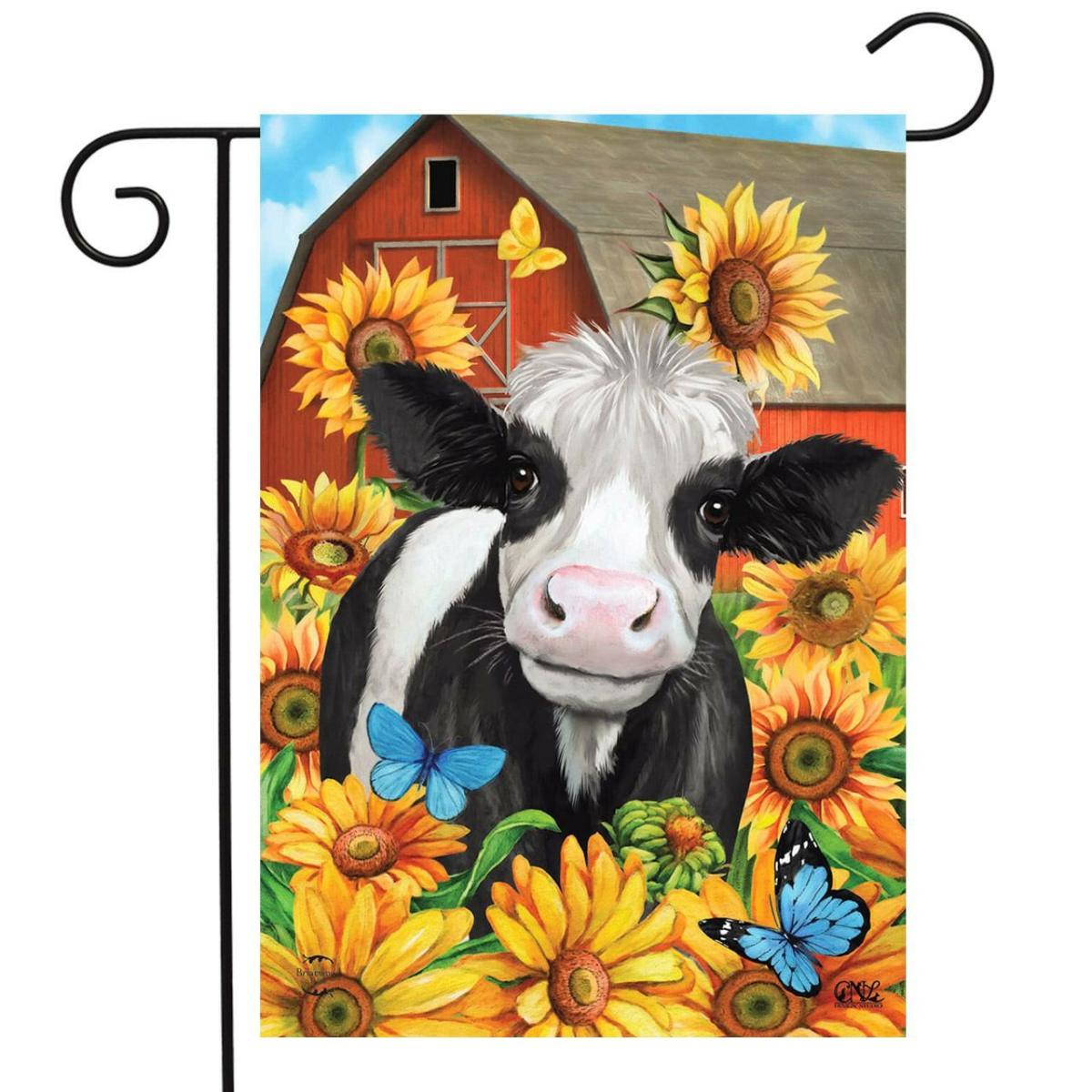 Happy Cow Summer Garden Flag | Seasons Animals & Critters Seasons