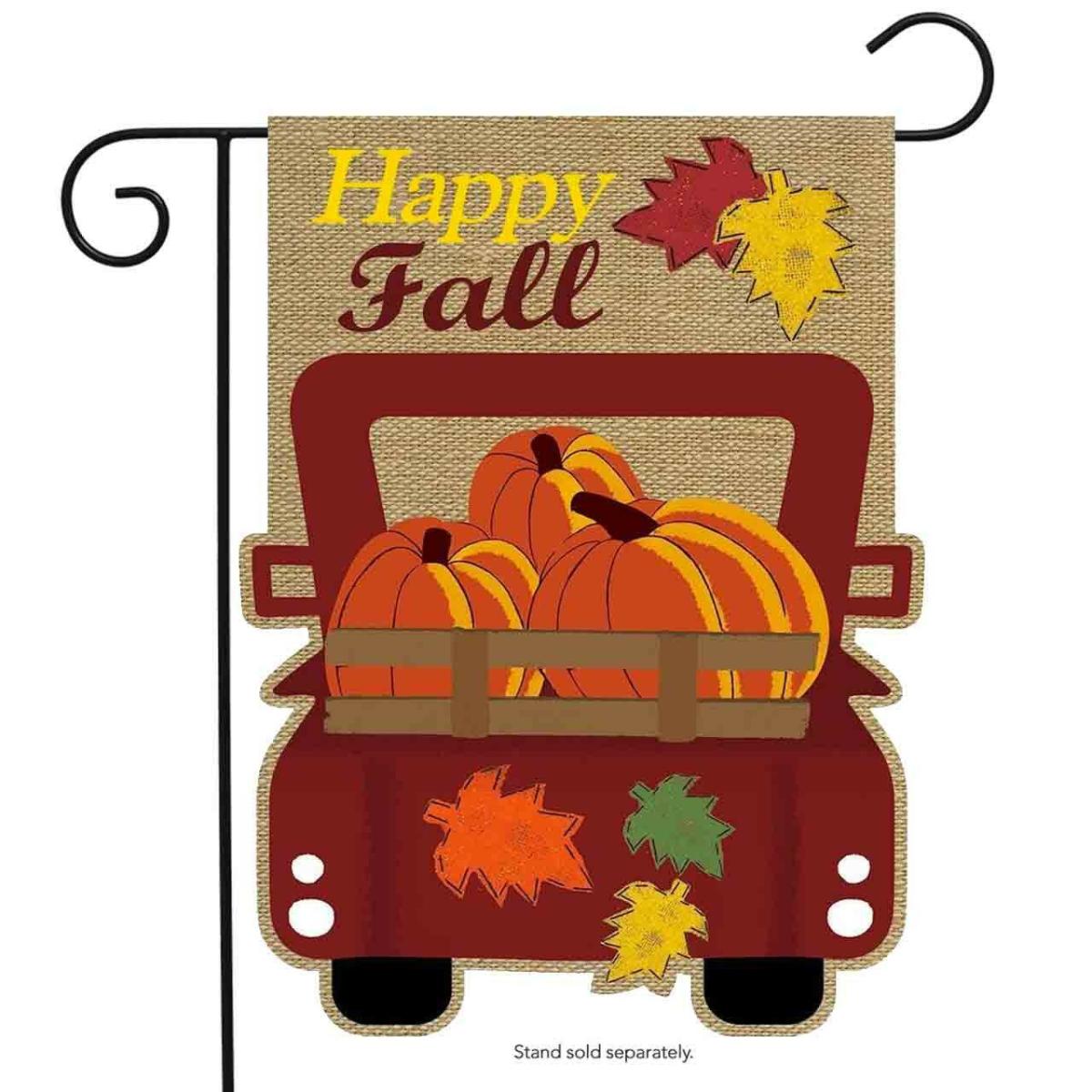 Happy Fall Pickup Burlap Garden Flag | Seasons Fall Seasons