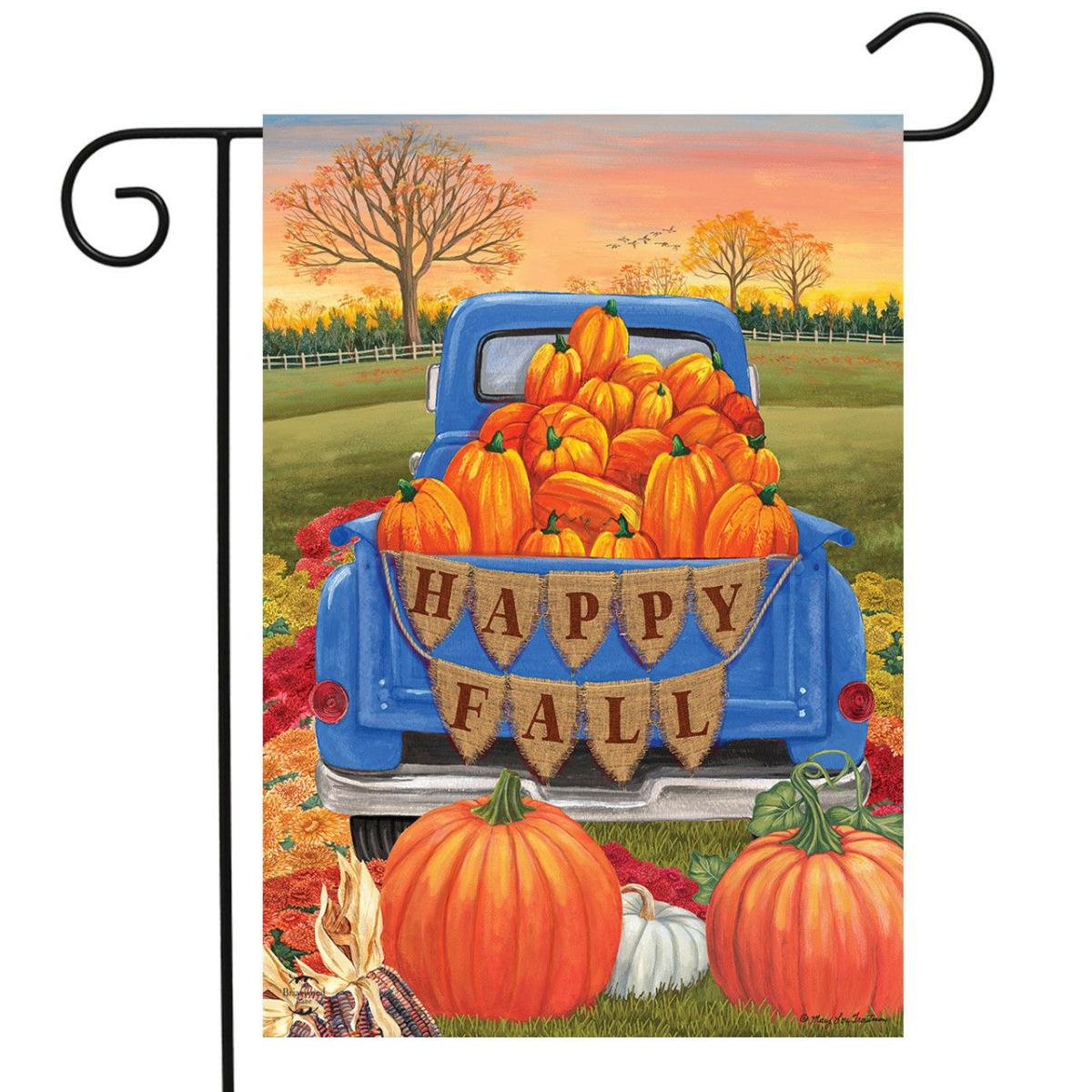 Happy Fall Pickup Pumpkins Garden Flag | Seasons Fall Seasons