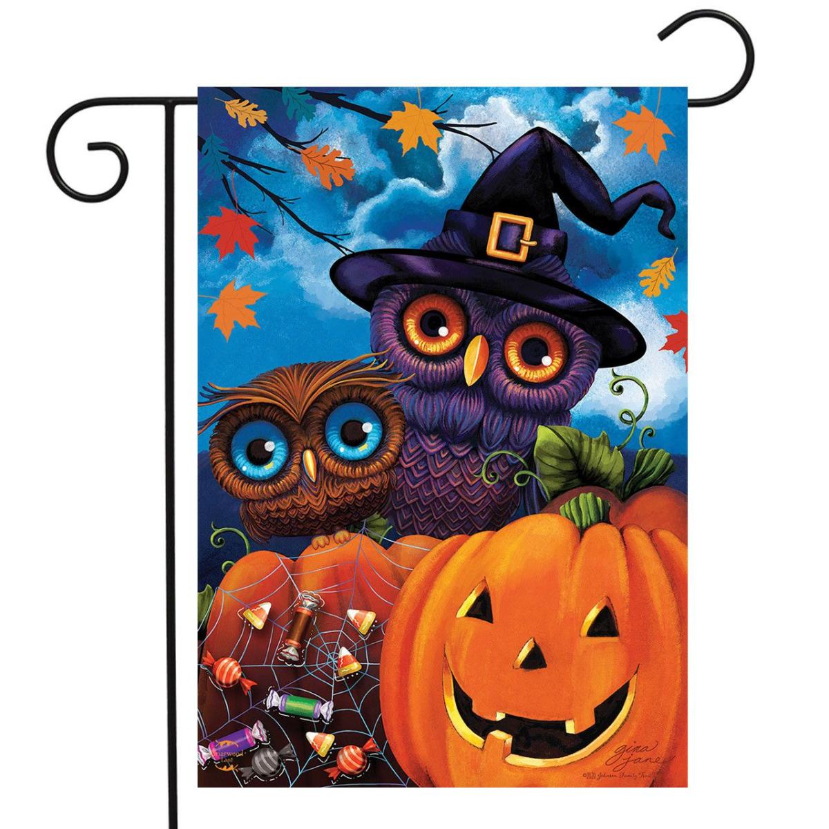 Happy Halloween Owls Garden Flag | Themes Animals & Critters Holidays