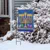 Happy Hanukkah Menorah Garden Flag | Holidays Garden Flags Holidays