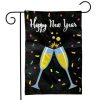 Happy New Year Champagne Applique Garden Flag | Seasons Celebration Holidays